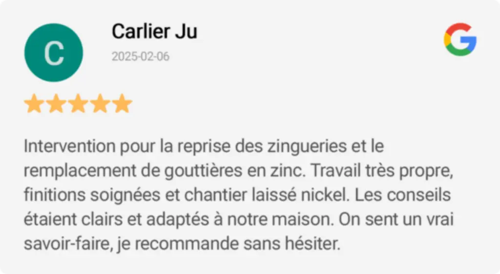 Avis clients Nord Solutions Toiture